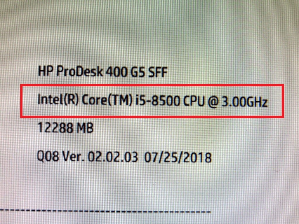 05K054 INTEL CORE i5 8500 3.00GHz SR3XE CPU UEFI起動確認 現状 中古 売切り_画像4
