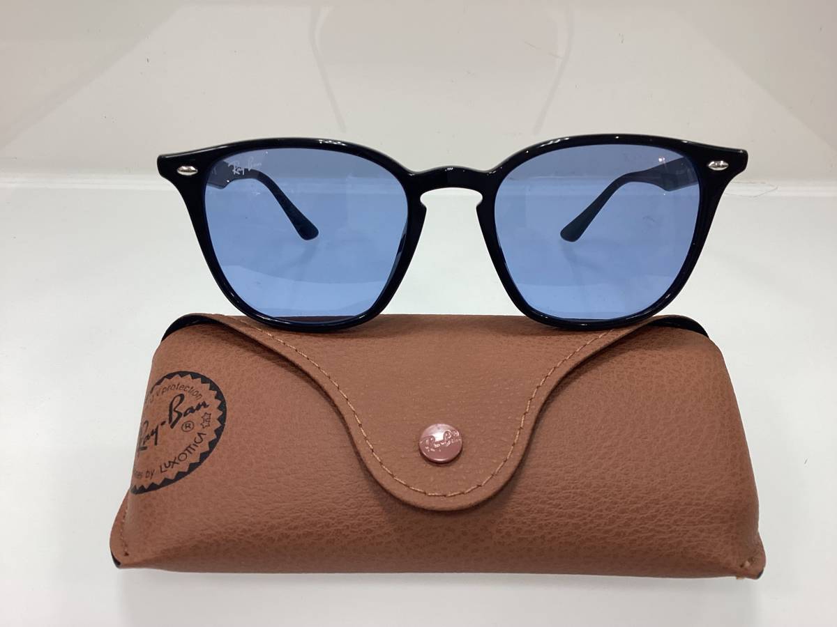 日本正規品！RayBan レイバン サングラスRB4258F 601/80 52 BLACK/BLUE アジアンフィット 正規品 ケース茶の画像1