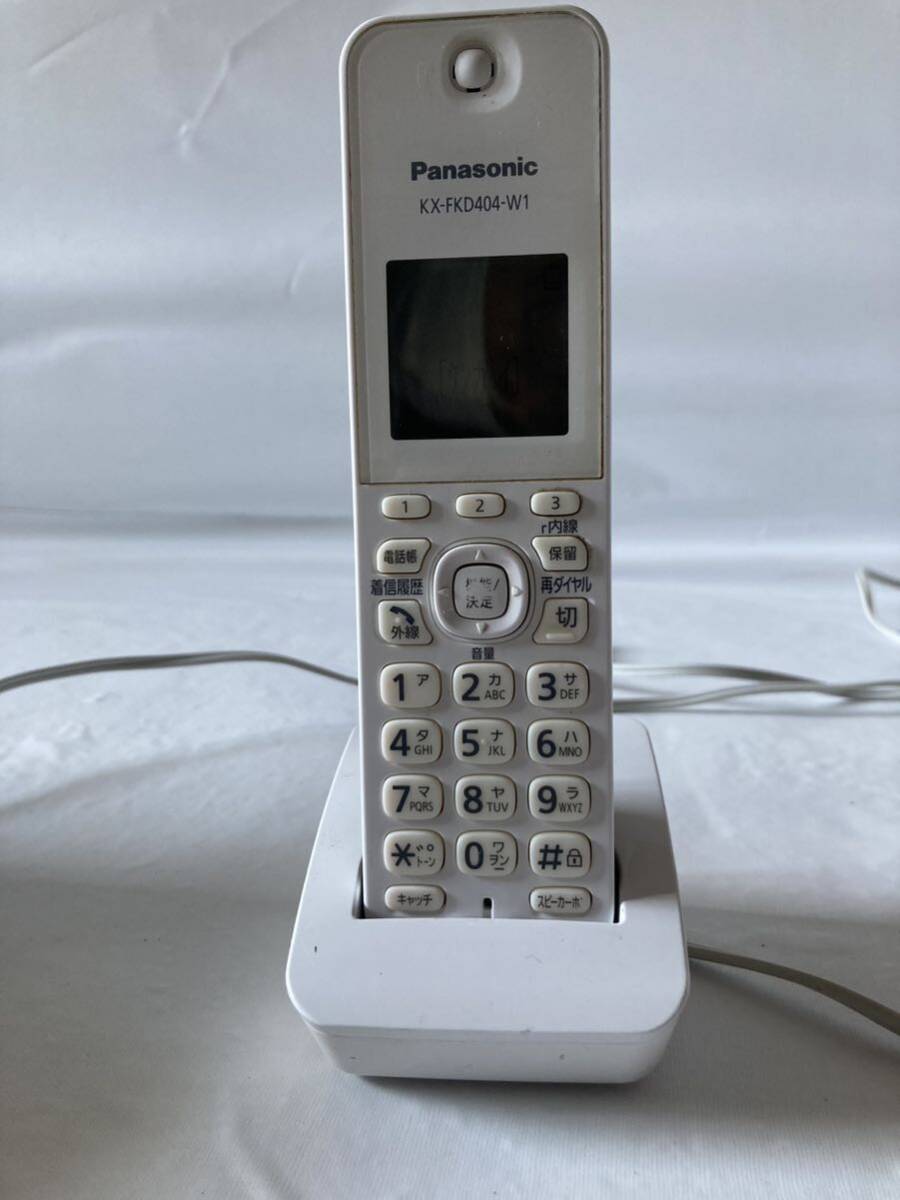 【500円スタート】 Panasonic パナソニック おたっくす FAX 電話機 親機 KX-PZ210-W 子機 KX-FKD404-W1 FAX機 _画像6