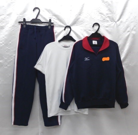 bw_2631r Hyogo prefecture Kakogawa city ... . middle . woman designation gym uniform gym uniform jersey top and bottom 3 point set Mizuno made 