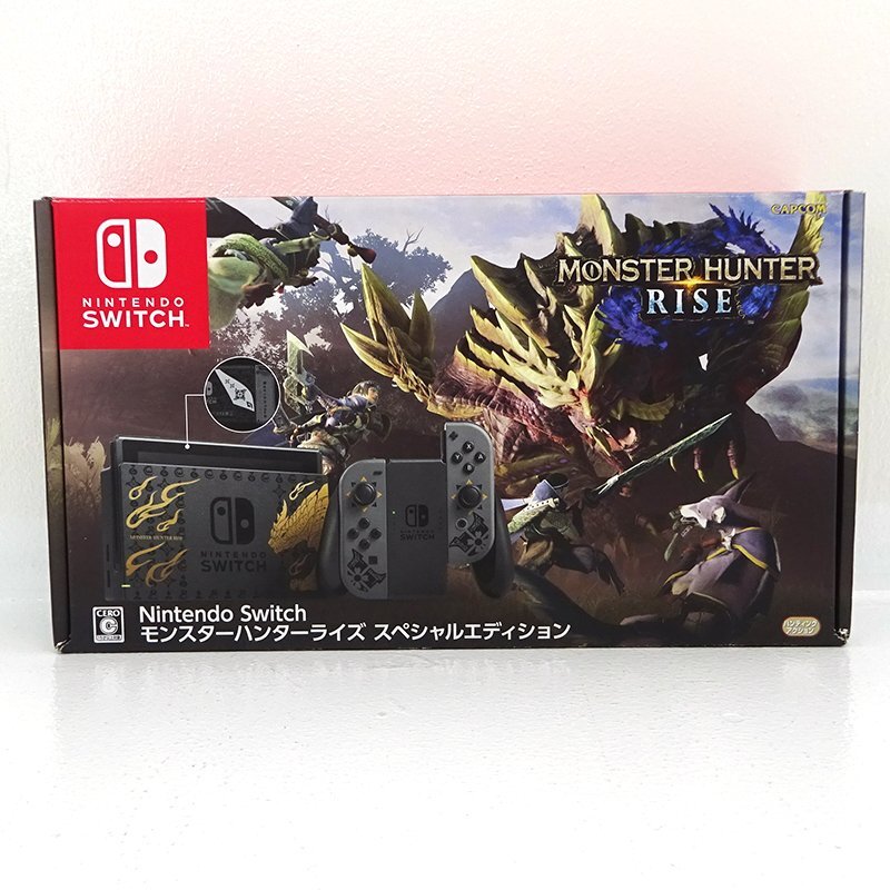 ★中古★【ソフト欠品】Nintendo Switch 本体 モンスターハンターライズ スペシャルエディション HAD-S-KGAGL (スイッチ/1円～)★【GM649】_画像1