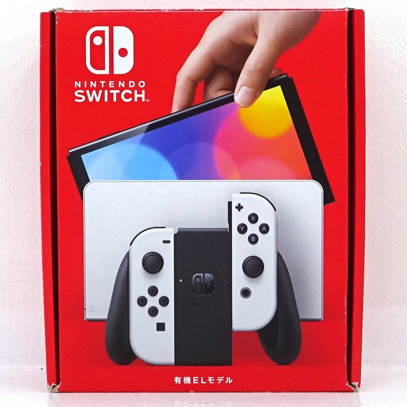 ★中古★Nintendo Switch 本体 Joy-Con(L)/(R)ホワイト 有機ELモデル HEG-S-KAAAA (ニンテンドースイッチ/1円～)★【GM649】_画像1