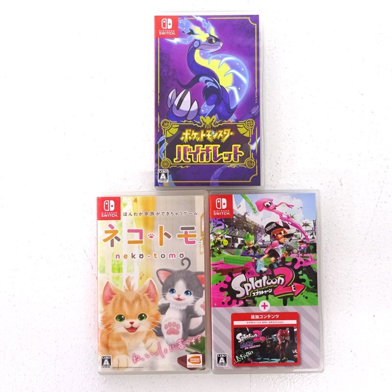 * used *Nintendo Switch soft Pokemon violet /s pra toe n2/ cat *tomo total 3 point set ( switch )*[GM646]