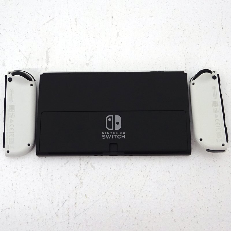 * used *Nintendo Switch body Joy-Con(L)/(R) white have machine EL model HEG-S-KAAAA ( Nintendo switch /1 jpy ~)*[GM649]