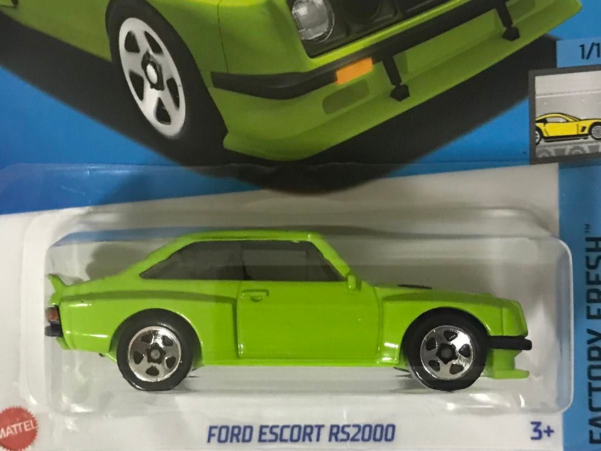 ホットウィール FORD ESCORT RS2000 黄緑 HotWheels フォード エスコート RS 2000 未開封