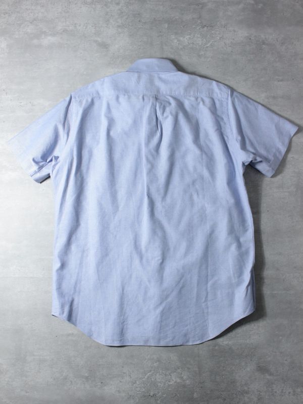 L0167 Maker's Shirt 鎌倉シャツ メンズ MANHATTAN 半袖 オックスフォード ボタンダウン カッター Yシャツ ビジネス カジュアル ブルー L_画像3