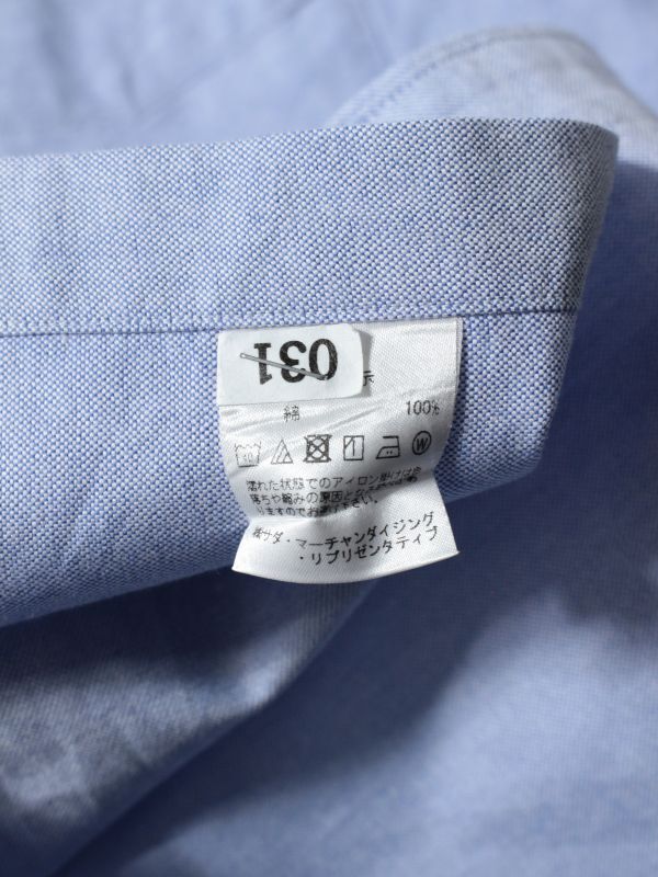 L0167 Maker's Shirt 鎌倉シャツ メンズ MANHATTAN 半袖 オックスフォード ボタンダウン カッター Yシャツ ビジネス カジュアル ブルー L_画像5