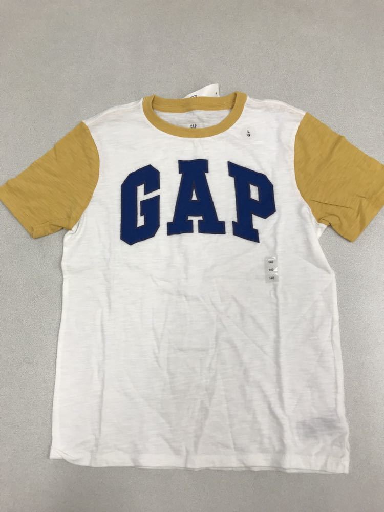 ■ＧＡＰ■新品■1６0サイズ■ギャップ■人気のロゴＴシャツ■白Ｔシャツ■青のＧＡＰロゴ■USA■11・2-1_画像1