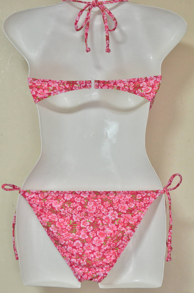 [ free shipping ]*Honey Bonnie* band u bikini * lady's swimsuit * floral print pink * string bread *M*1 point limit *