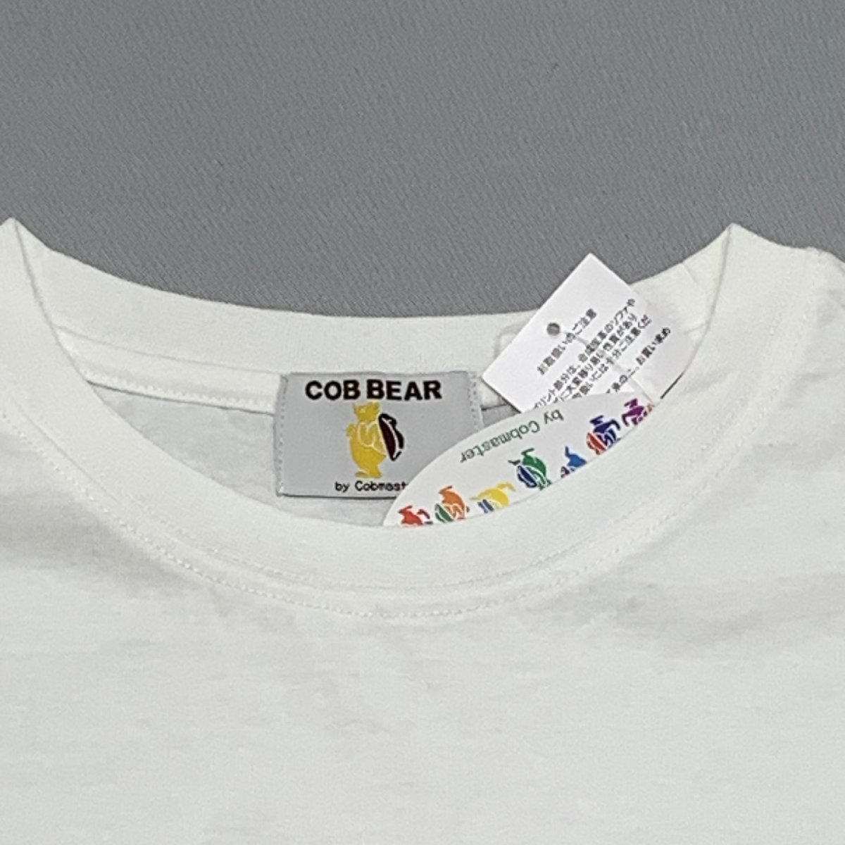 【送料無料】【新品】COB BEAR レディース半袖Tシャツ（コットン100％）　　M　　ホワイト★CB11205_画像2