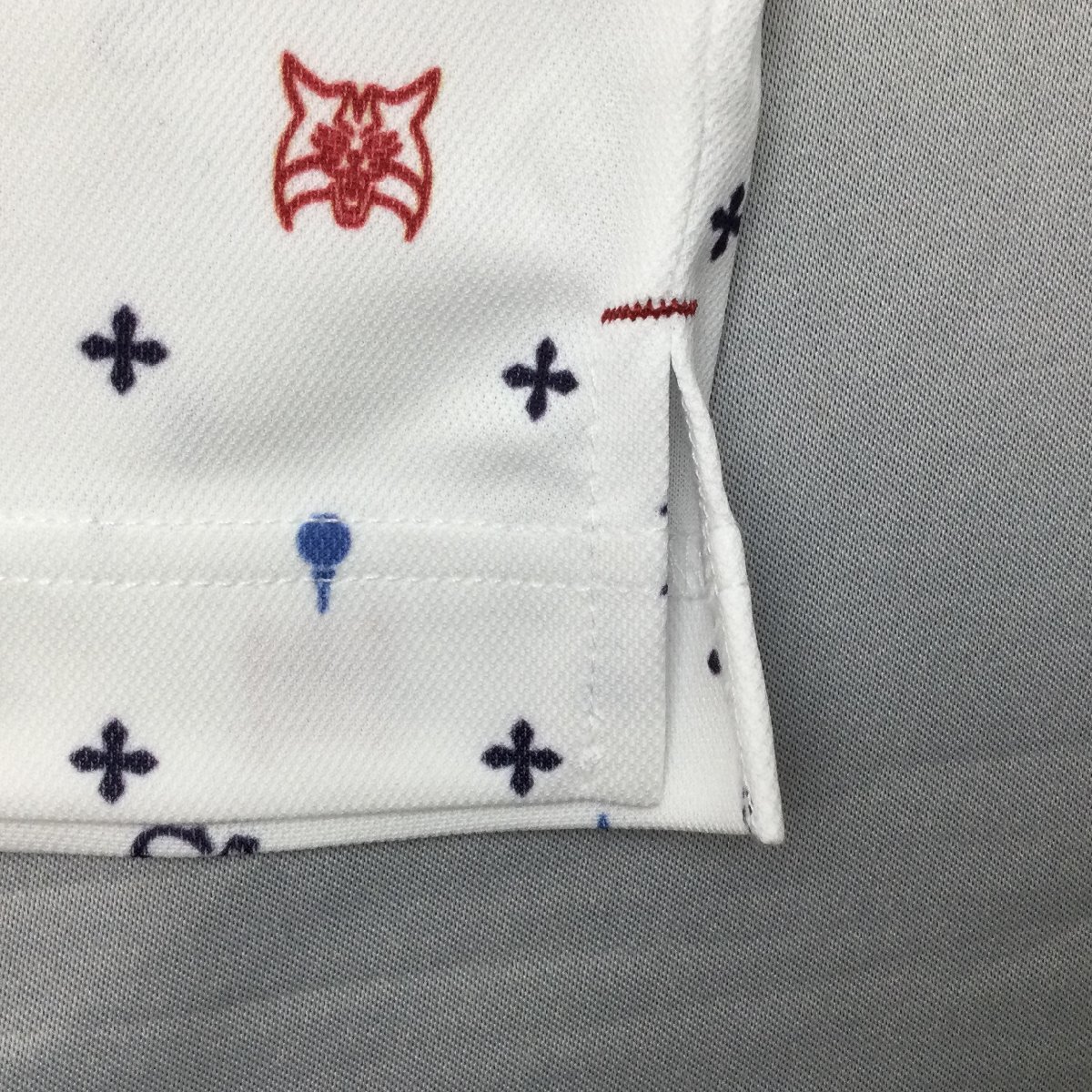 【送料無料】【新品】Lynx メンズ半袖ポロシャツ（接触冷感 吸汗速乾 UVカット）　　L　 　ホワイト★32108_画像4