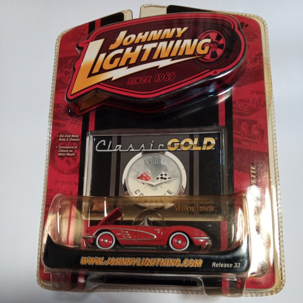 Johnny Lightning Classic Gold R33 1958 Chevy Corvetteの画像1