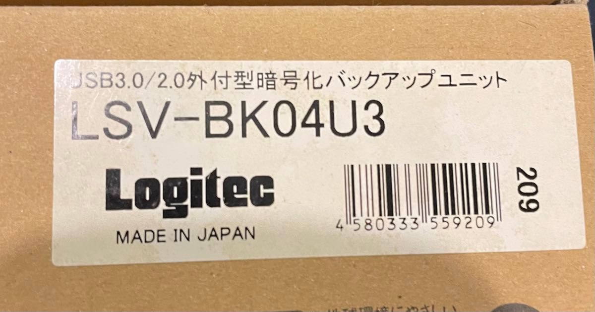 4TB ハードディスク　HDD LSV-BK04U3 外付け