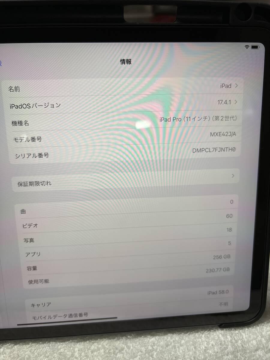 iPad Pro 11インチ　第2世代　セルラーWi-Fiモデル_画像3