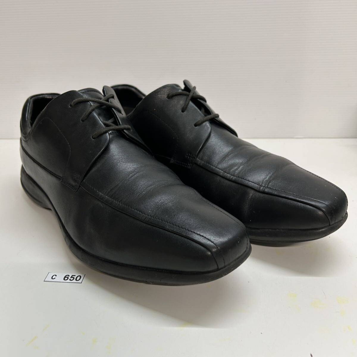 C650 Clarks Clarks men's walking shoes business shoes 8G approximately 26cm black leather 