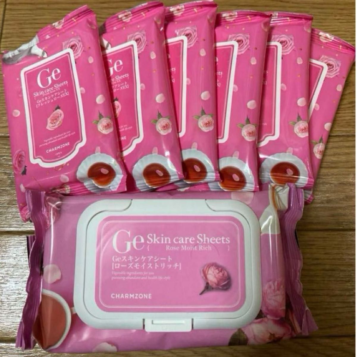 チャームゾーン Geスキンケアシート ローズ系 合計120枚 QVC チャームゾーン Geスキンケアシート ローズ系 合計120枚 QVC