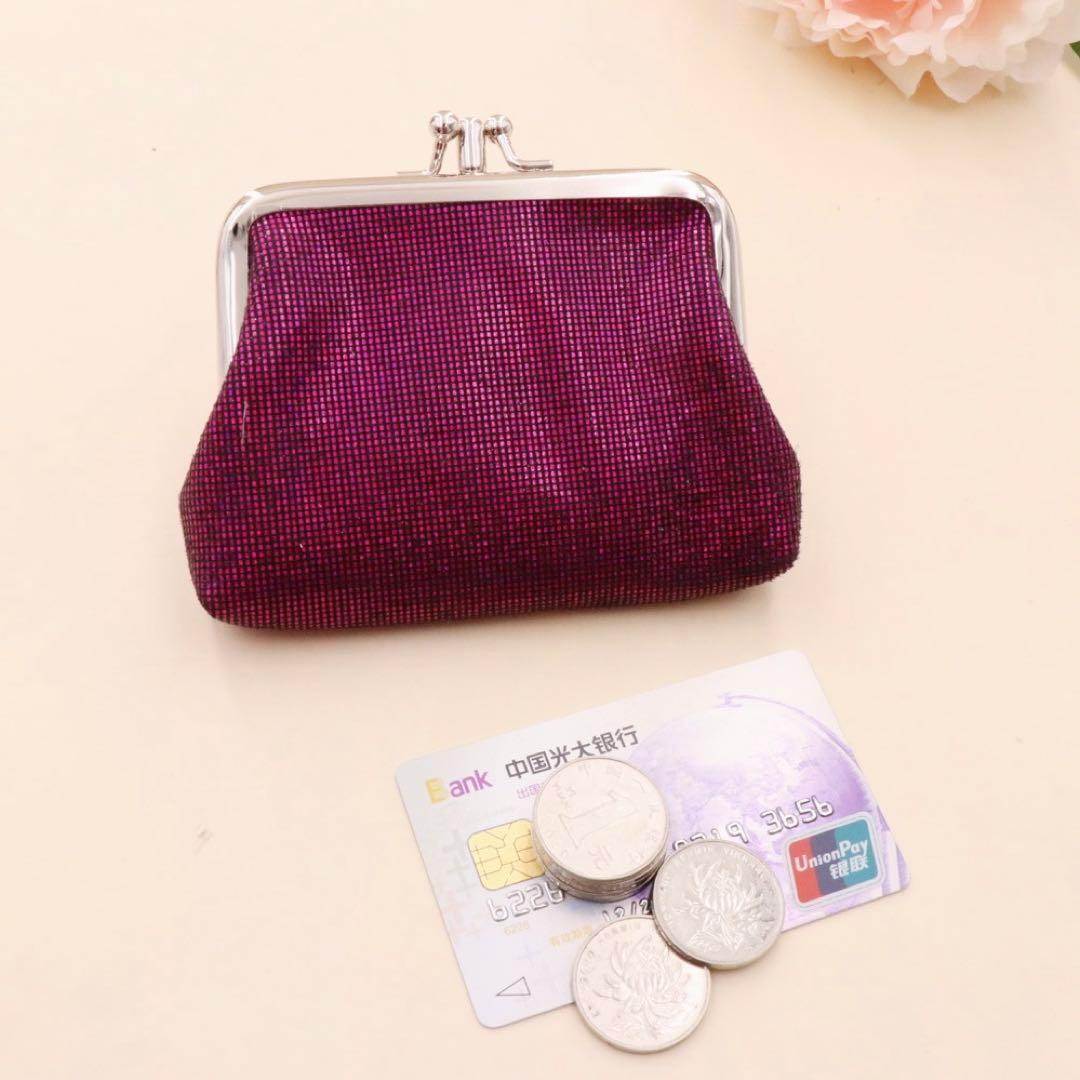 財布 がま口 赤 ミニウォレット 小銭入れ コインケース かわいい ピンクの画像6