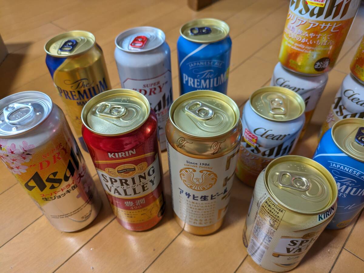 お酒セット ビール 350ml 11本 500ml 6本 / プレモル スーパードライ クリアアサヒ スプリングバレーの画像2