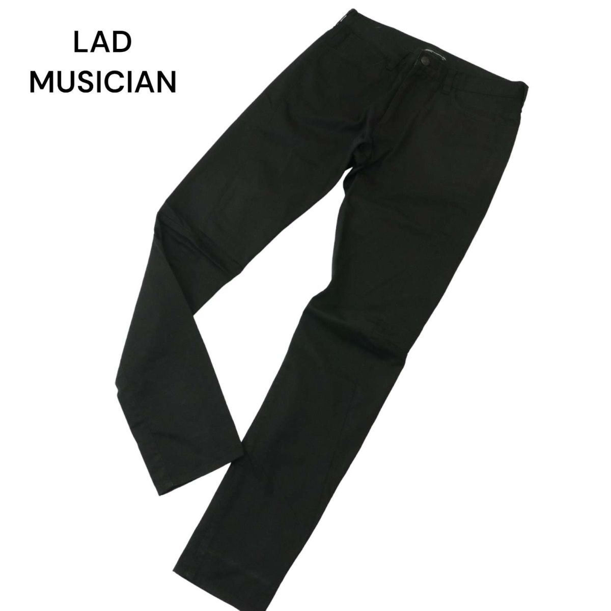 LAD MUSICIAN Lad Musician через год водоотталкивающая отделка * переключатель стрейч обтягивающий брюки Sz.44 мужской чёрный сделано в Японии A4B02220_5#R