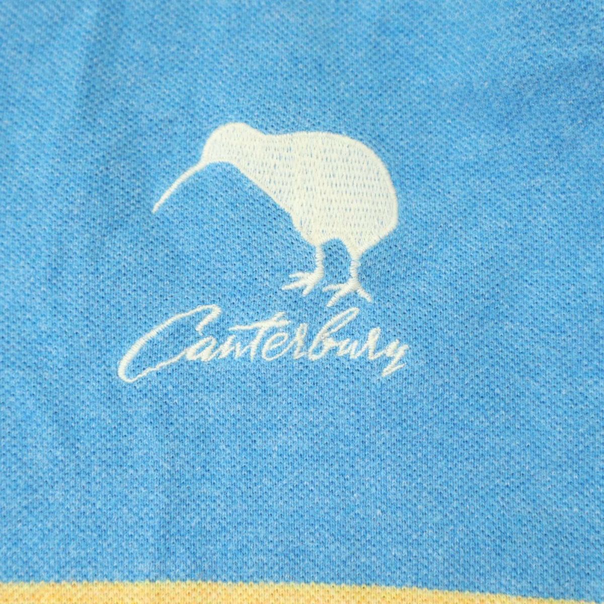 CANTERBURY カンタベリー 春夏 ロゴ刺繍★ 半袖 ボーダー ラガー シャツ ポロシャツ Sz.XL　メンズ ラグビー 大きいサイズ　A4T05028_5#A_画像5