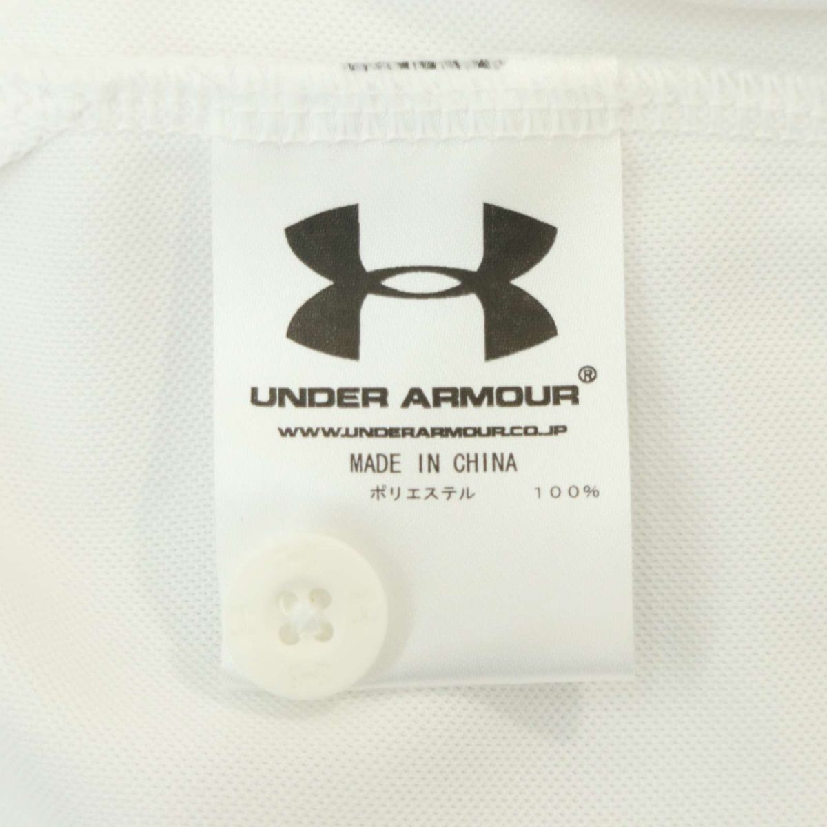 新品 未使用★ UNDER ARMOUR アンダーアーマー オールシーズンギア 半袖 ポロシャツ Sz.XXL　メンズ 白 ゴルフ 大きいサイズ　A4T05150_5#A_画像9