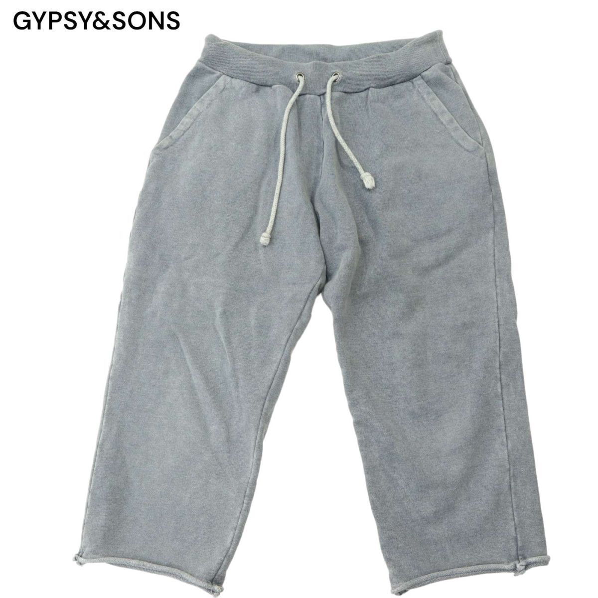 GYPSY&SONS ジプシーアンドサンズ 春夏 ウォッシュ加工★ クロップド スウェット イージー パンツ Sz.S　メンズ 日本製　A4B02305_5#P_画像1