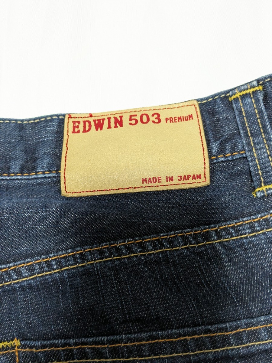  хорошая вещь EDWIN Edwin 503 premium PREMIUM сделано в Японии постоянный распорка Denim джинсы брюки индиго 31 дюймовый 