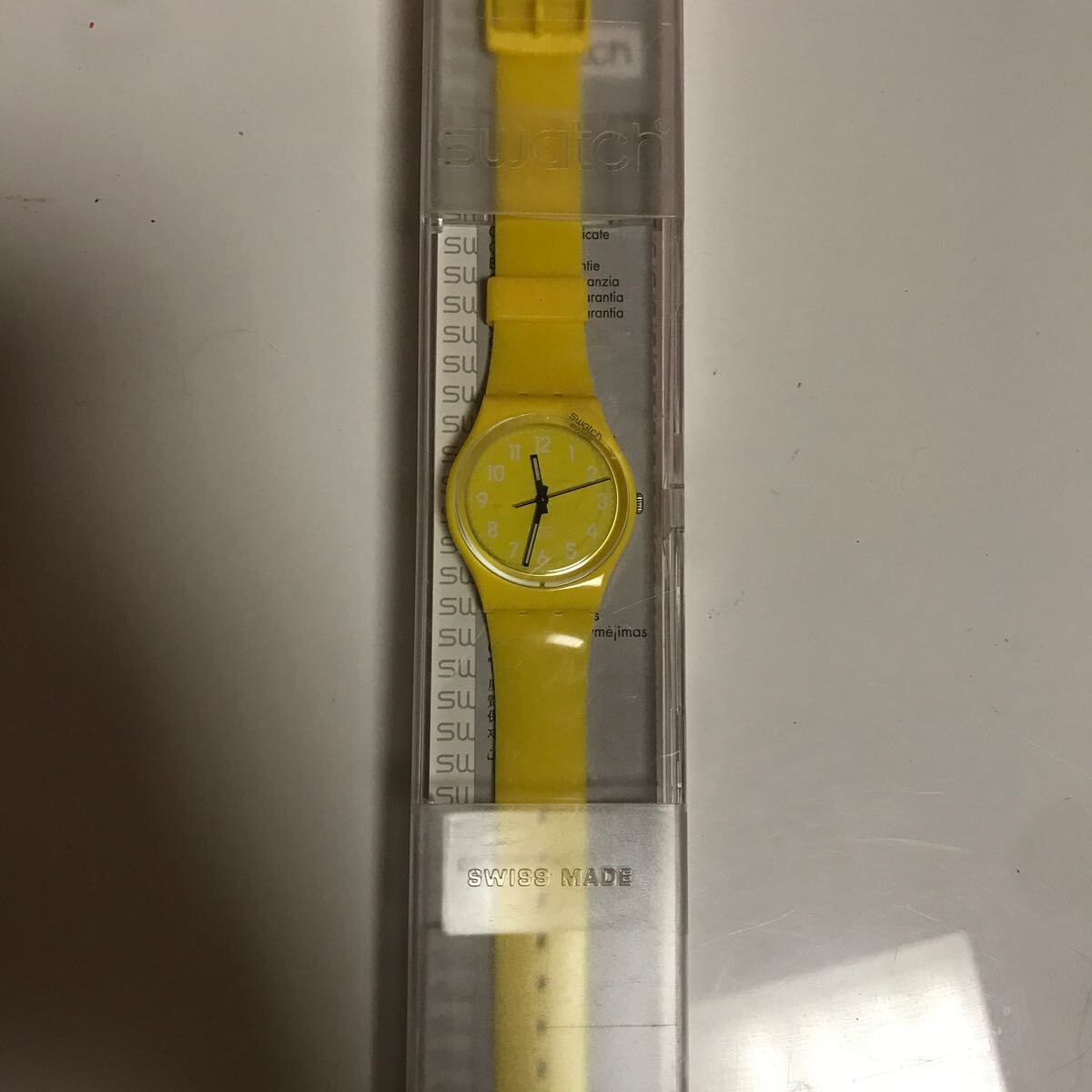 swatch 稼働品 腕時計 スウォッチ クォーツ イエロー 黄色 3針 の画像1