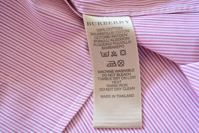 [ Burberry BURBERRY BRIT ]noba проверка Logo вышивка рубашка с длинным рукавом XL произведена чистка 