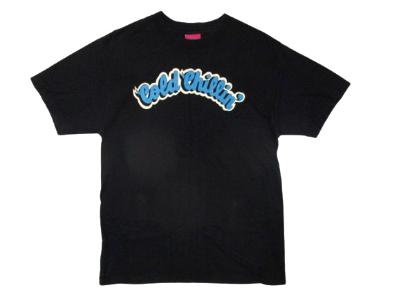 老舗HIP HOP LABEL ヒップホップレーベル COLD CHILLIN' コールドチリン Tシャツ 黒 SIZE:M.tommy boy eric haze def jam hf run dmc_画像1