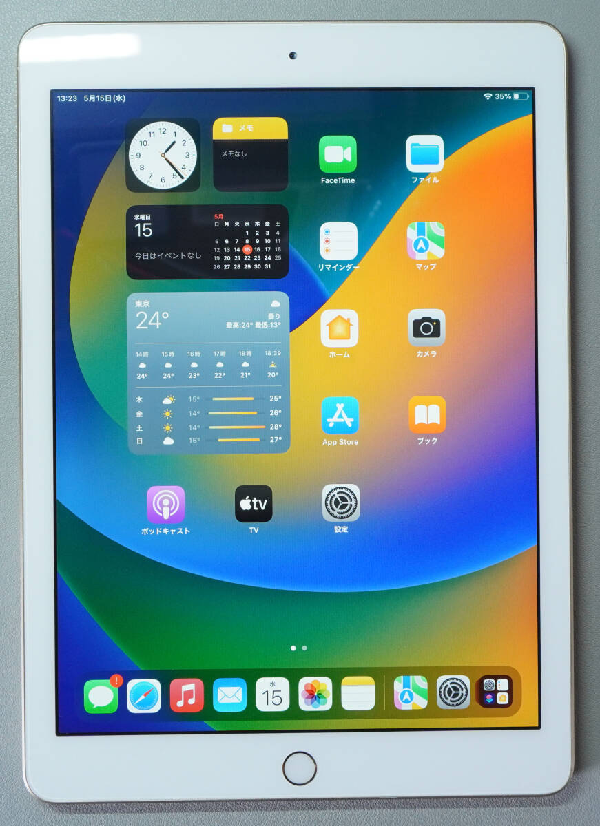 1円スタート！ジャンク美品実動 iPad第5世代 32GB Wi-Fiモデル ゴールド アクティベーションOK 送料込_画像1