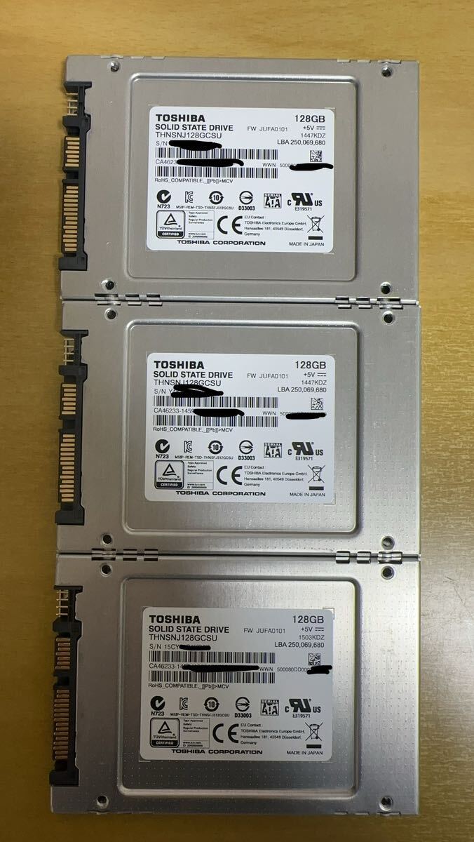 3 шт. комплект TOSHIBA SSD 128GB THNSNJ 128 GCSU SATA