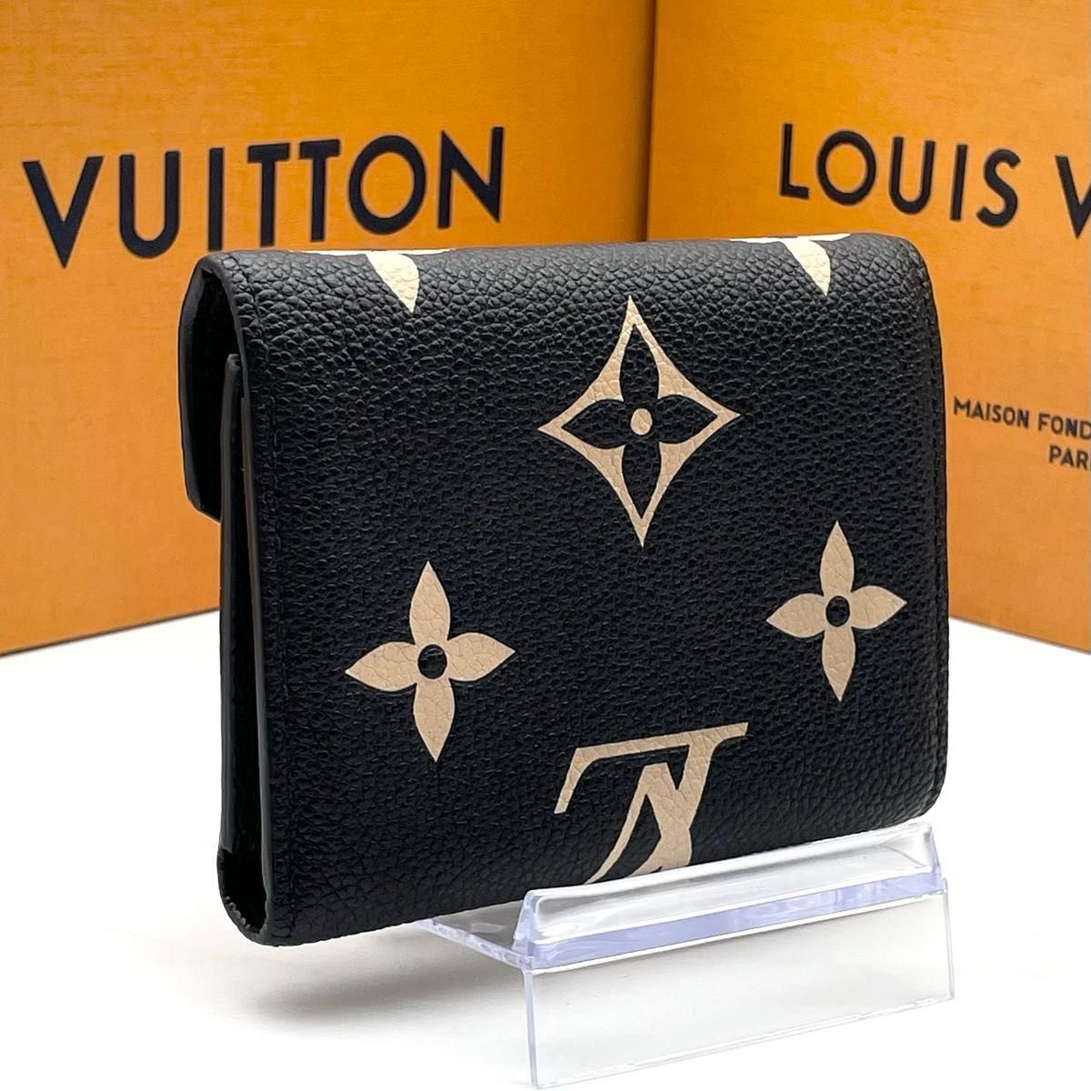 ルイヴィトン アンプラント バイカラー ヴィクトリーヌ 3つ折り コンパクト財布 LOUIS VUITTON