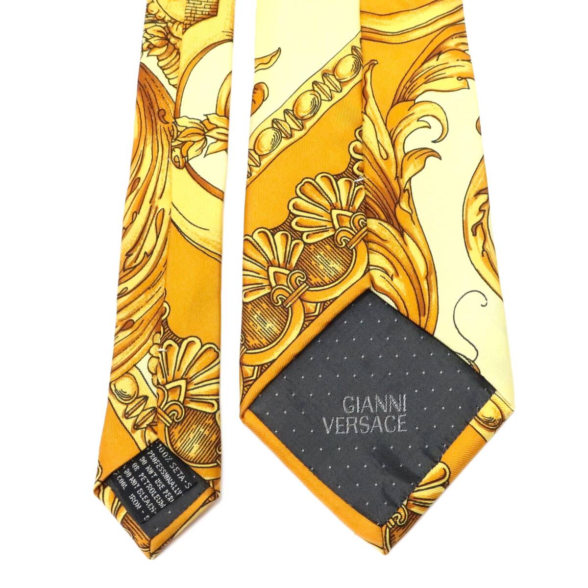  галстук * Gianni Versace kchu-ruGIANNI VERSACE COUTURE* оттенок желтого шелк стоимость доставки 230 иен 