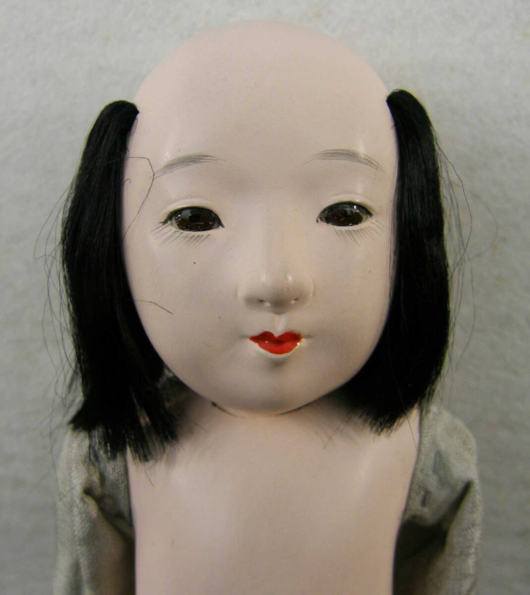 5♪きちんと座れる ニコニコお顔の 三つ折れ人形 御所人形 市松人形 約25ｃｍ_画像4