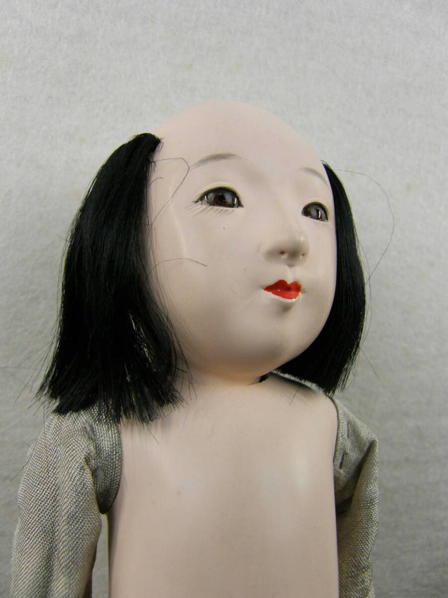 5♪きちんと座れる ニコニコお顔の 三つ折れ人形 御所人形 市松人形 約25ｃｍ_画像3