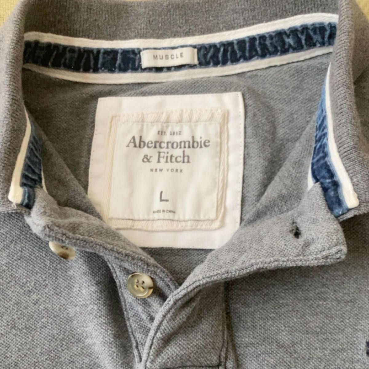 Abercrombie&Fitch アバクロ　ポロシャツ　L