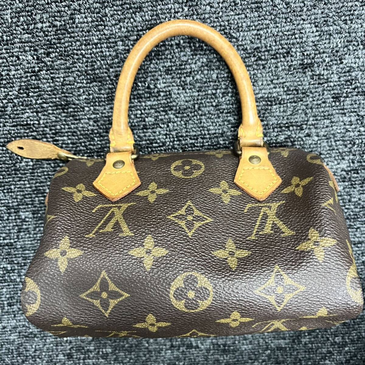 ★1円スタート★LOUIS VUITTON ルイヴィトン モノグラム ミニスピーディ M41534シリアルTH0972ハンドバッグ ブラウン レザー ミニボストンの画像8