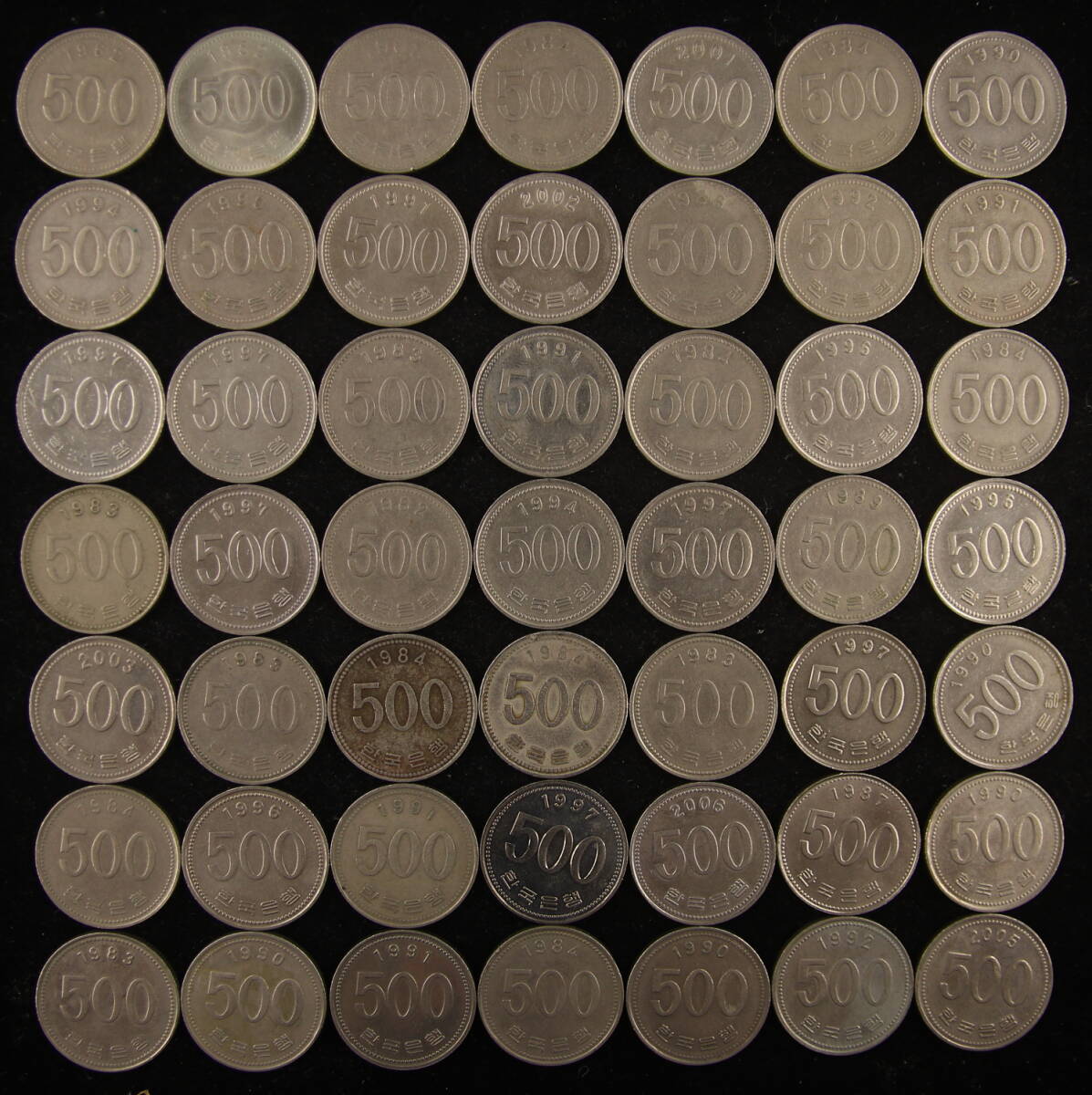 韓国 WON ウォン 500WON 150枚 まとめて おまとめ 海外コイン 外国コイン 韓国コイン 硬貨 古銭 コイン_画像3