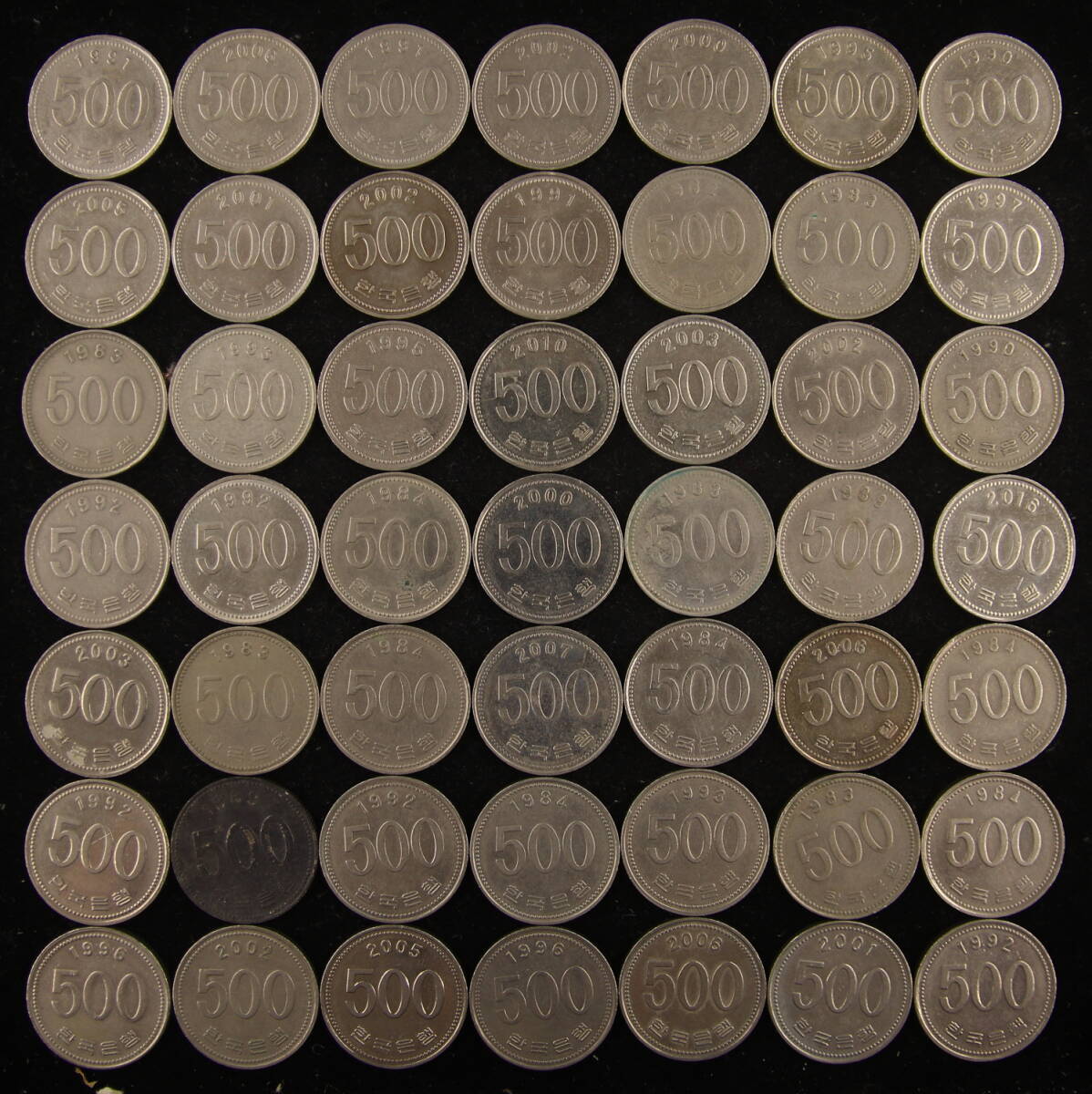 韓国 WON ウォン 500WON 150枚 まとめて おまとめ 海外コイン 外国コイン 韓国コイン 硬貨 古銭 コイン_画像2