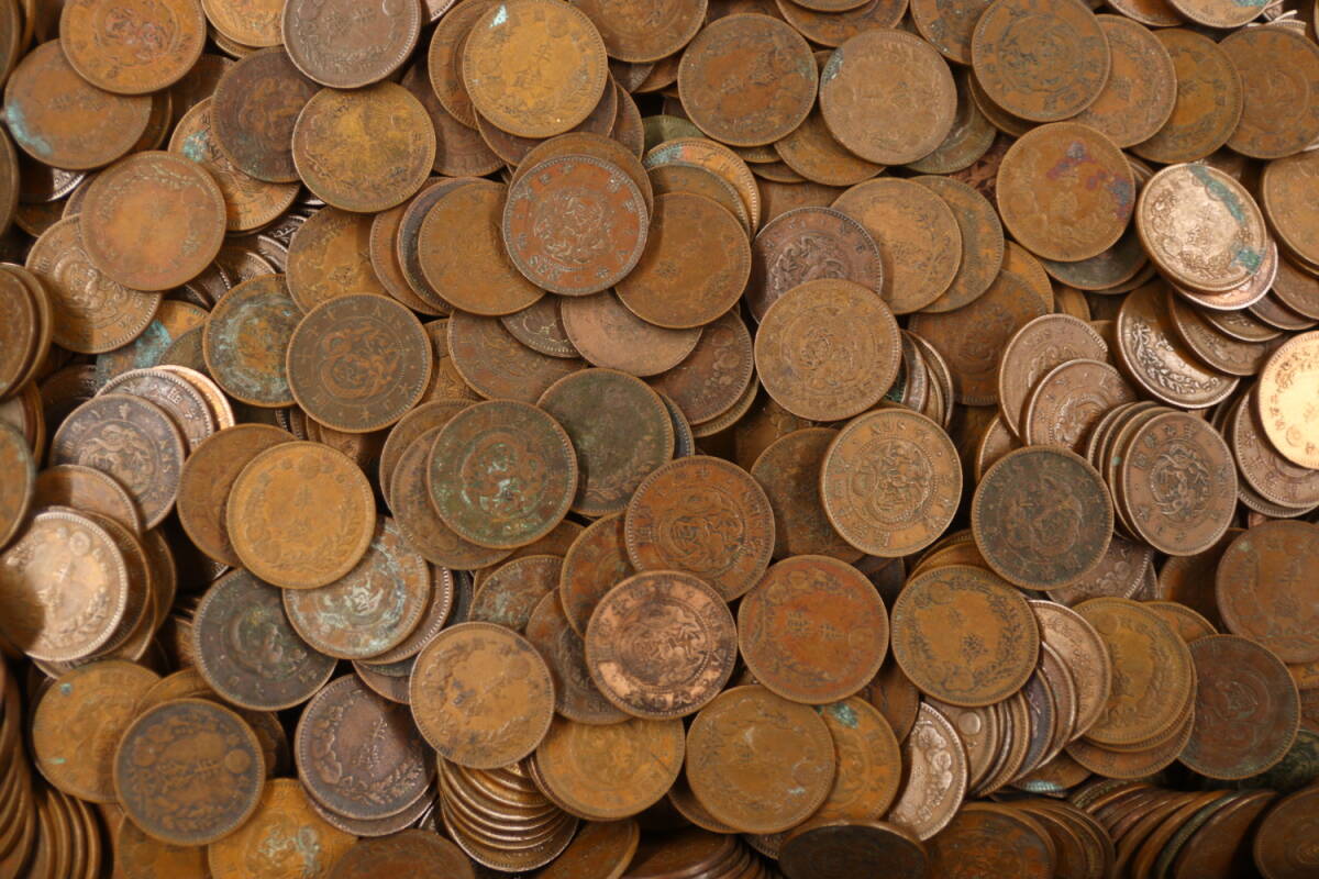 半銭銅貨 銅銭 4097g 約1171枚 まとめて おまとめ 大量 古銭 硬貨 コイン _画像8