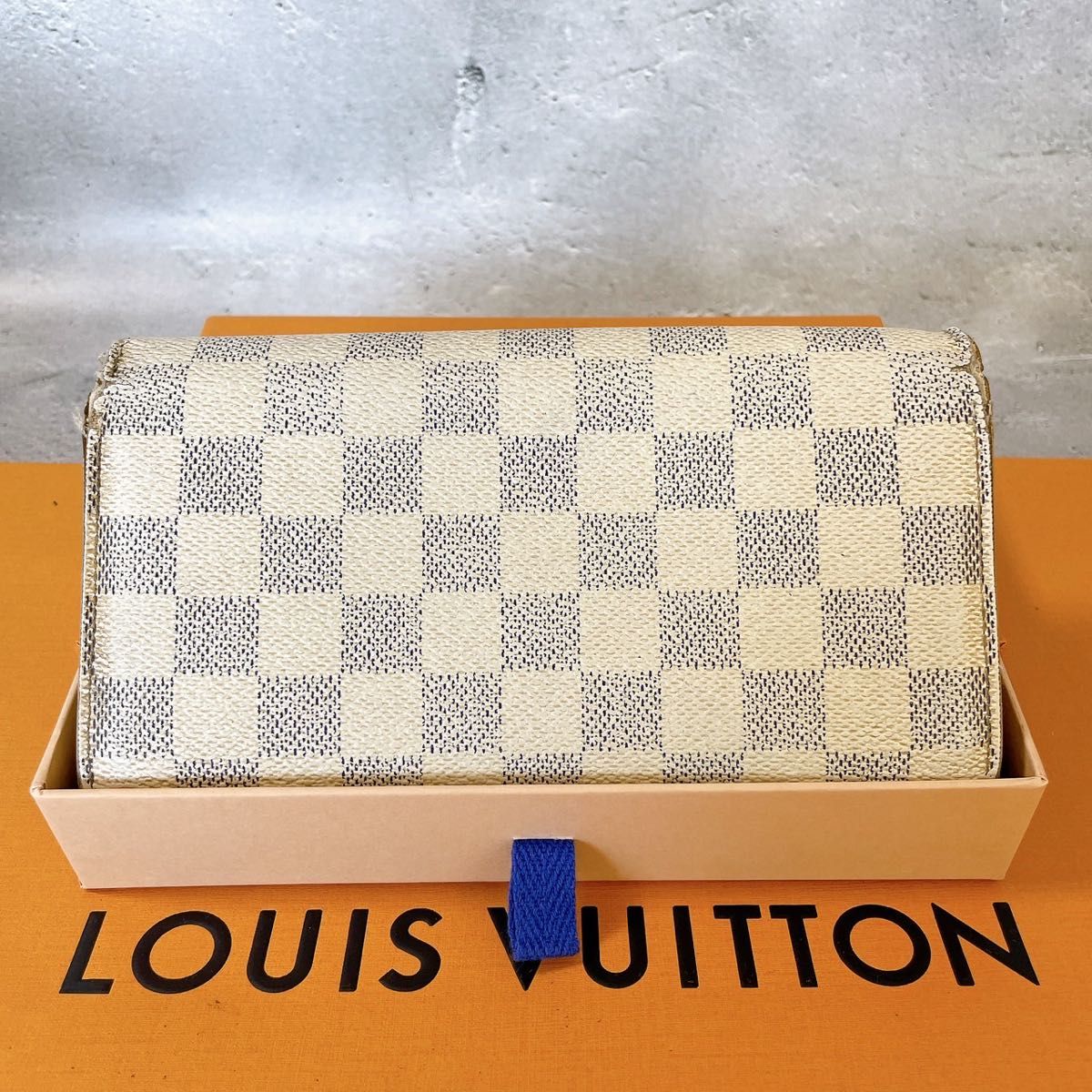 LOUISVUITTON ルイヴィトン ポルトフォイユ サラ ダミエ アズール 長財布