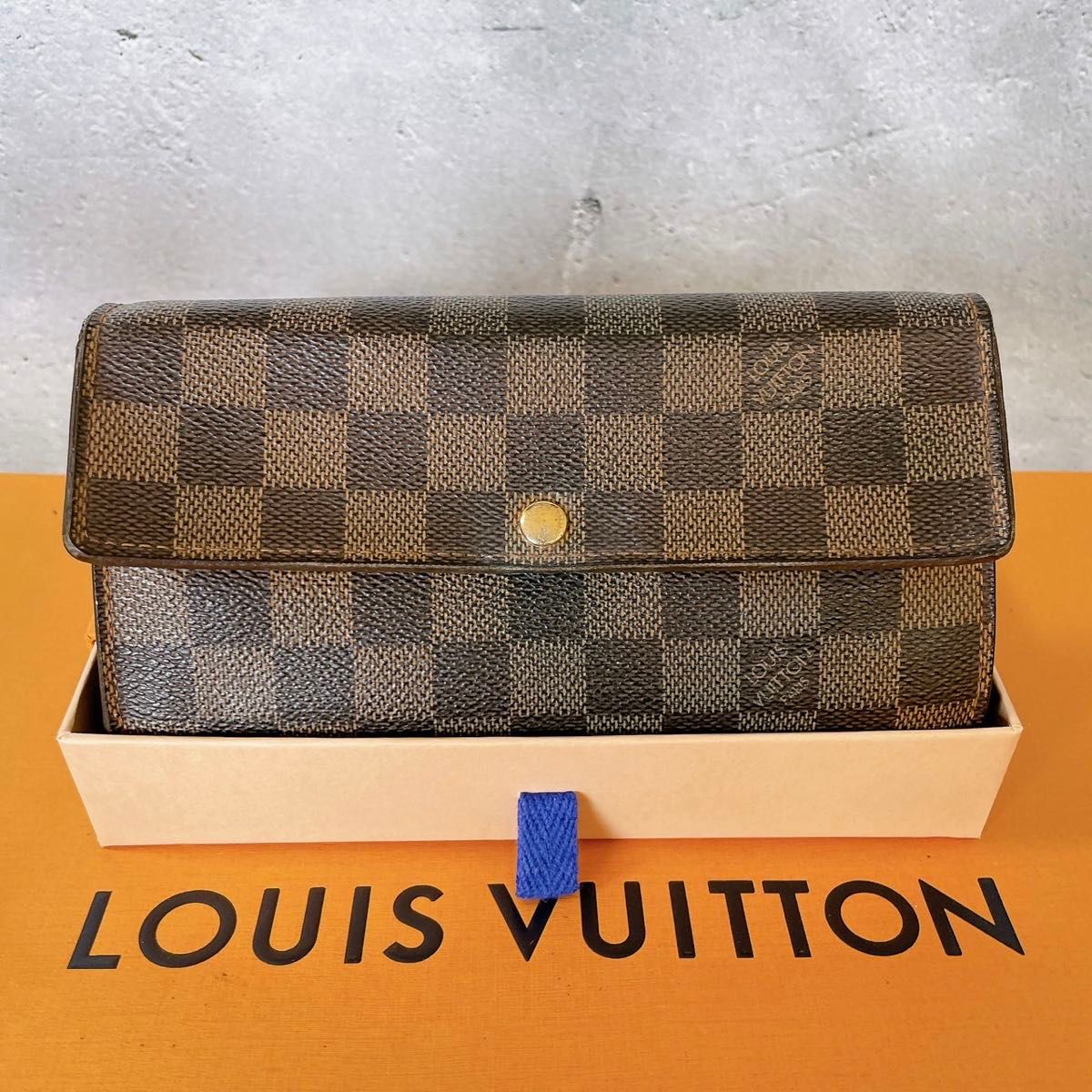 LOUISVUITTON ルイヴィトン ダミエ　エベヌ ポルトフォイユ サラ 長財布