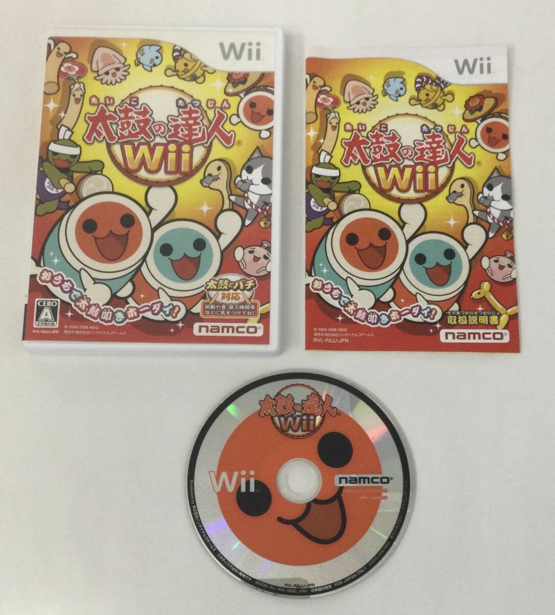 24Wii-026 任天堂 ニンテンドー Wii 太鼓の達人Wii レトロ ゲーム ソフト 使用感あり