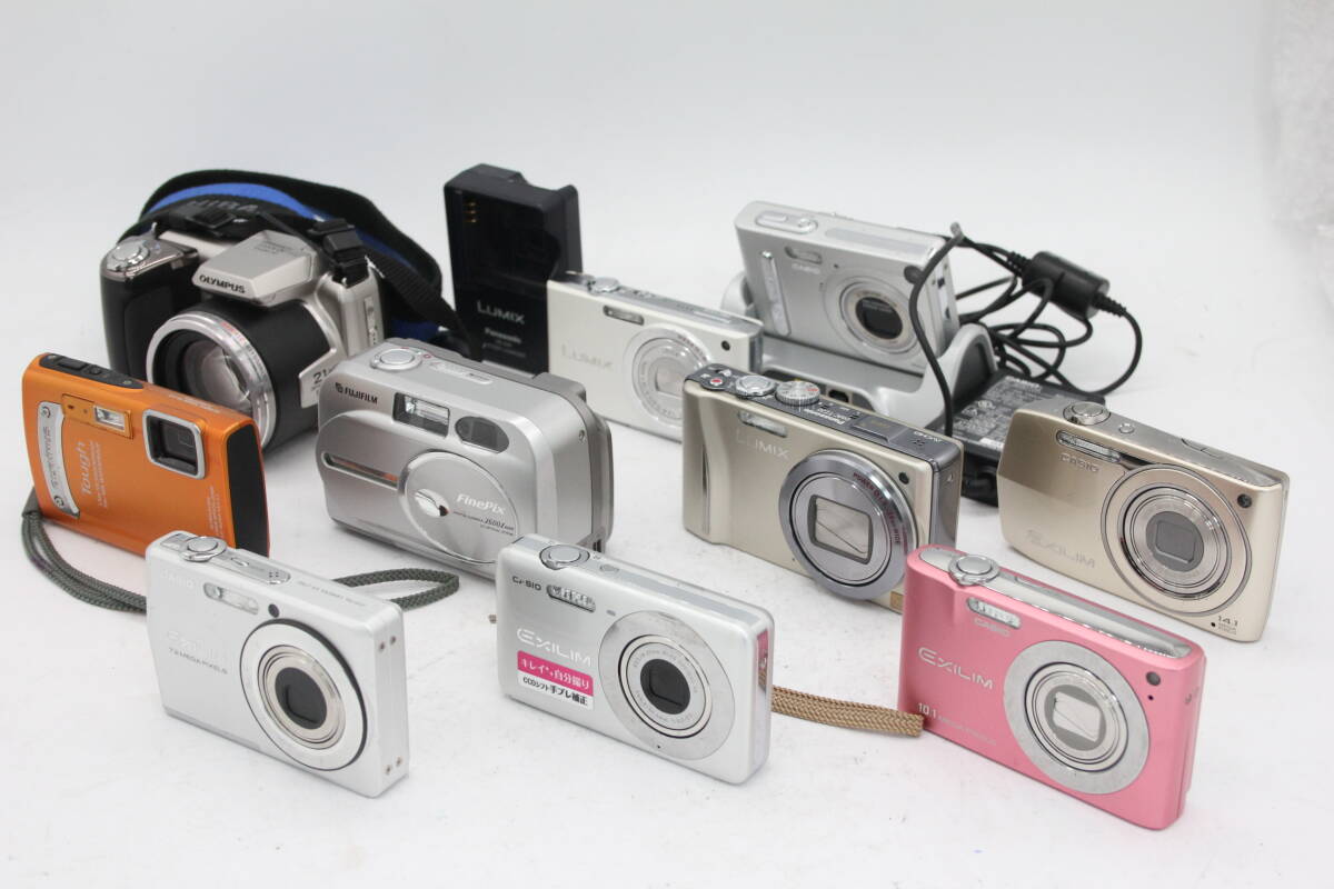 Y1116 Casio Casio Exilim Panasonic Panasonic Lumix charger etc. accessory etc. contains compact digital camera 10 pcs. set Junk 