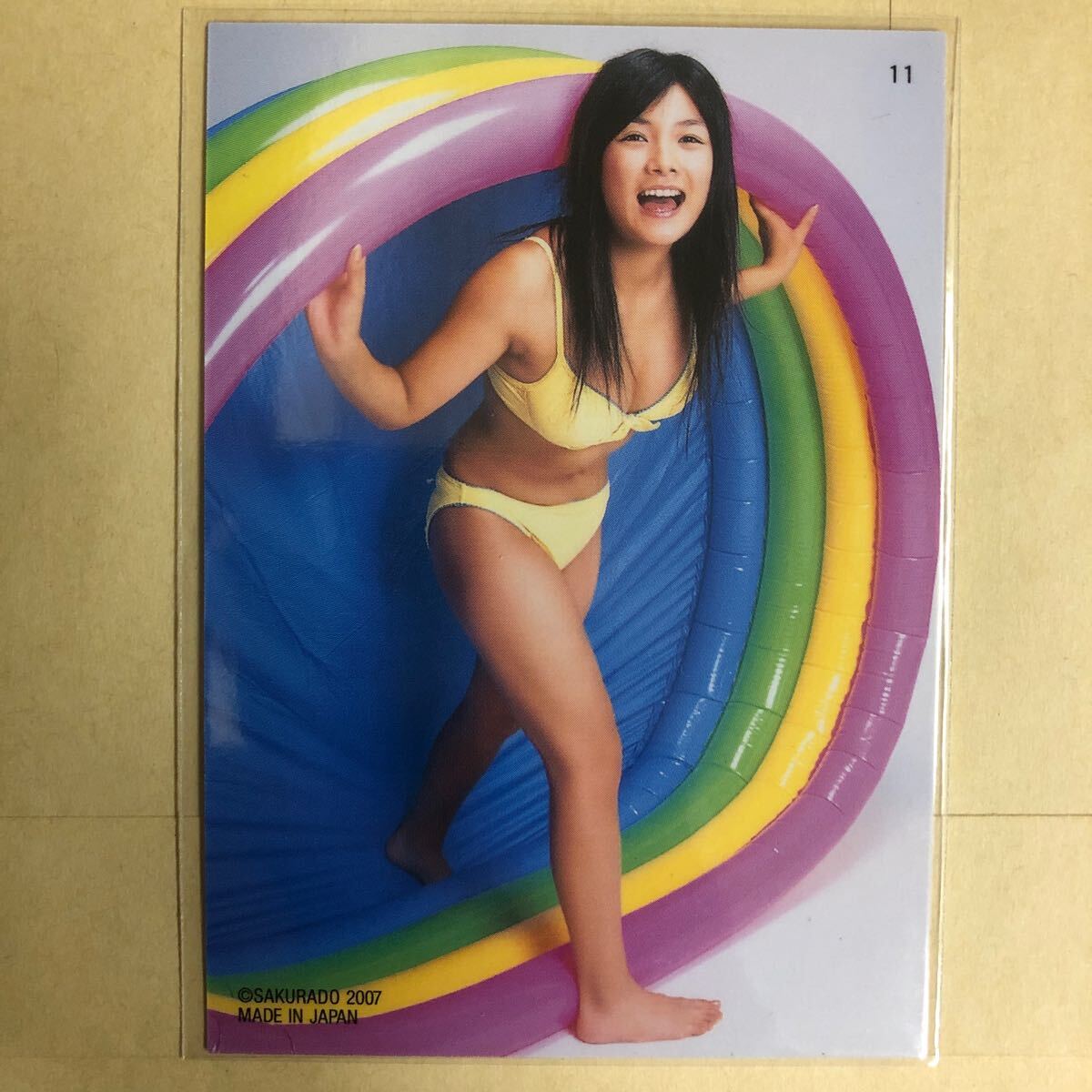 アイドリング!!! 外岡えりか 2007 さくら堂 トレカ アイドル グラビア カード 水着 ビキニ 11 タレント トレーディングカード_画像1