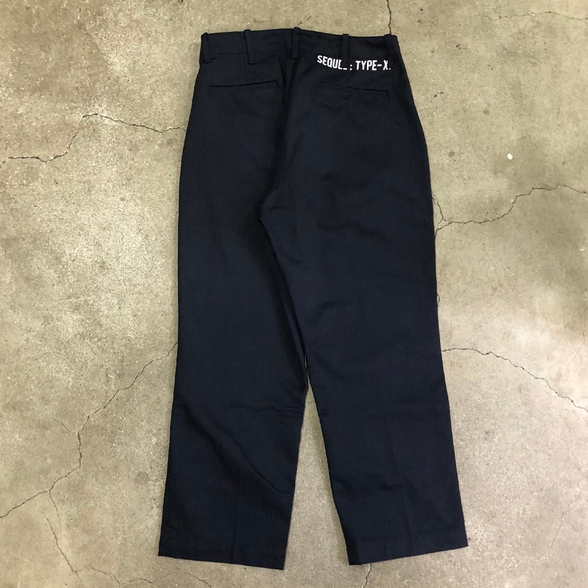 美品 SEQUEL CHINO PANTS TYPE-XF NAVY SQ-22AW-PT-01 シークエル チノパンツ ネイビー_画像1