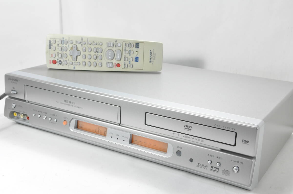 ★超絶美品★シャープ DV-NC600 VHS/DVD一体型ビデオデッキ！リモ付！【清掃済】綺麗な商品をお探しの方にオススメです。_画像1