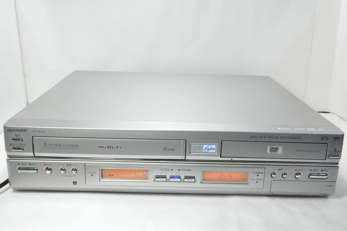* finest quality beautiful goods * sharp DV-HRW35 VHS/DVD/HDD one body video deck![ cleaning settled ] beautiful commodity . who looks for . recommended..