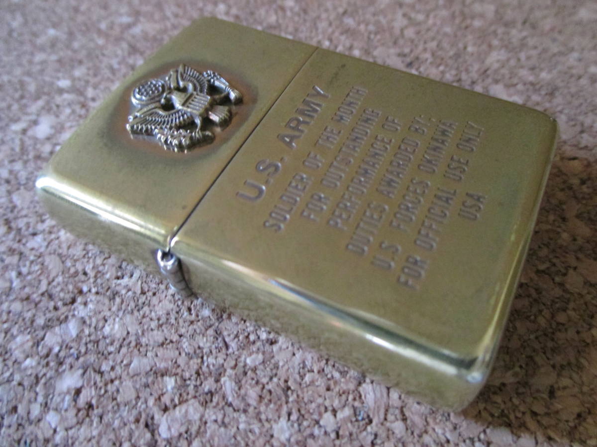 ZIPPO 『U.S.ARMY アメリカ合衆国 陸軍 ソリッドブラス』1994年7月製造 ミリタリー NAVY AIR FORCE オイルライター ジッポー 廃版激レア_画像1